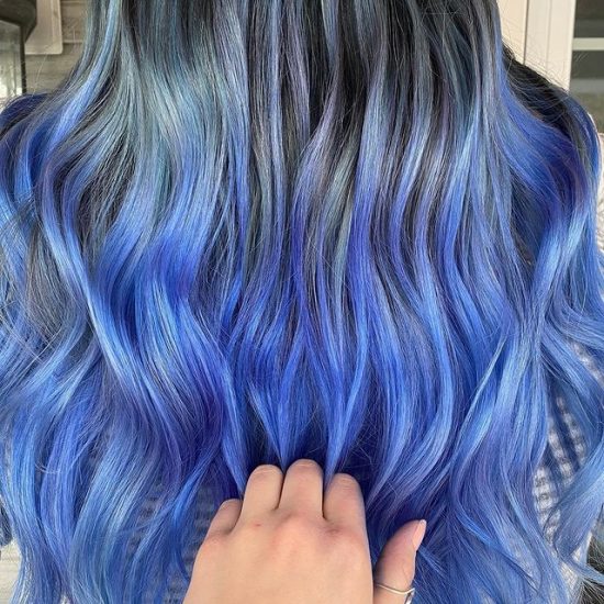 Blue/Periwinkle Hair Color by Alex at Innovations Salon